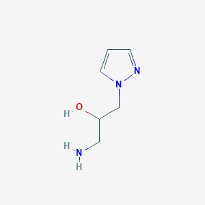 molecular formula C6H11N3O B2612613 1-氨基-3-(1H-吡唑-1-基)丙烷-2-醇 CAS No. 1052554-80-9