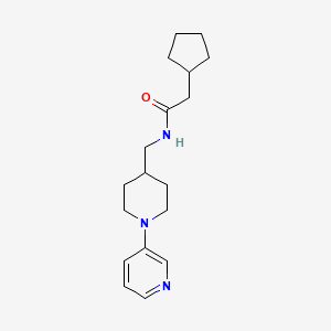 2-cyclopentyl-N-((1-(pyridin-3-yl)piperidin-4-yl)methyl)acetamide