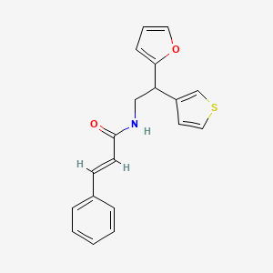 molecular formula C19H17NO2S B2612629 (2E)-N-[2-(呋喃-2-基)-2-(噻吩-3-基)乙基]-3-苯基丙-2-烯酰胺 CAS No. 2097939-37-0