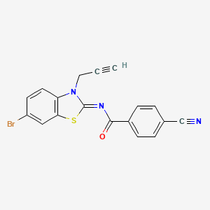 (Z)-N-(6-bromo-3-(prop-2-yn-1-yl)benzo[d]thiazol-2(3H)-ylidene)-4-cyanobenzamide