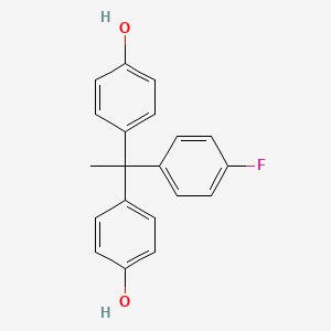 molecular formula C20H17FO2 B2612634 4-[1-(4-Fluorophenyl)-1-(4-hydroxyphenyl)ethyl]phenol CAS No. 741-35-5