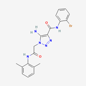 molecular formula C19H19BrN6O2 B2612635 5-amino-N-(2-bromophenyl)-1-{2-[(2,6-dimethylphenyl)amino]-2-oxoethyl}-1H-1,2,3-triazole-4-carboxamide CAS No. 894594-57-1