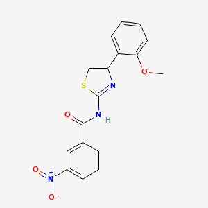 molecular formula C17H13N3O4S B2612640 N-[4-(2-甲氧基苯基)-1,3-噻唑-2-基]-3-硝基苯甲酰胺 CAS No. 313241-88-2