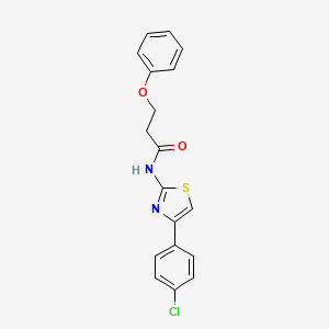 N-[4-(4-chlorophenyl)-1,3-thiazol-2-yl]-3-phenoxypropanamide