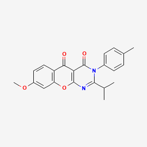 molecular formula C22H20N2O4 B2612647 2-异丙基-8-甲氧基-3-(对甲苯基)-3H-苯并[2,3-d]嘧啶-4,5-二酮 CAS No. 900264-14-4