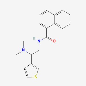 molecular formula C19H20N2OS B2612657 N-(2-(dimethylamino)-2-(thiophen-3-yl)ethyl)-1-naphthamide CAS No. 946199-07-1