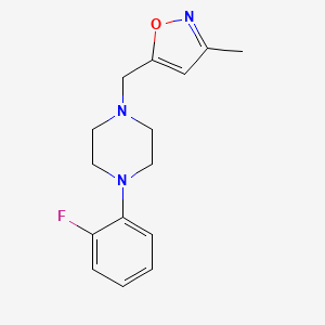 molecular formula C15H18FN3O B2612661 5-((4-(2-氟苯基)哌嗪-1-基)甲基)-3-甲基异恶唑 CAS No. 2034376-53-7