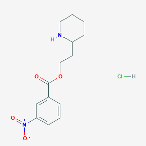 2-(Piperidin-2-yl)ethyl 3-nitrobenzoate hydrochloride