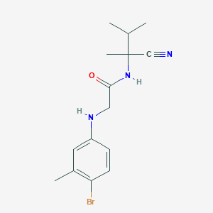 molecular formula C15H20BrN3O B2612681 2-[(4-bromo-3-methylphenyl)amino]-N-(1-cyano-1,2-dimethylpropyl)acetamide CAS No. 1240721-78-1