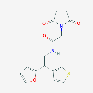2-(2,5-dioxopyrrolidin-1-yl)-N-[2-(furan-2-yl)-2-(thiophen-3-yl)ethyl]acetamide