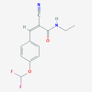 (Z)-2-Cyano-3-[4-(difluoromethoxy)phenyl]-N-ethylprop-2-enamide