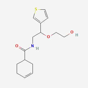 N-(2-(2-hydroxyethoxy)-2-(thiophen-3-yl)ethyl)cyclohex-3-enecarboxamide