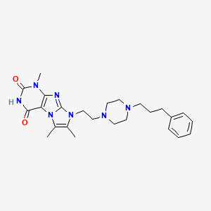 1,6,7-trimethyl-8-(2-(4-(3-phenylpropyl)piperazin-1-yl)ethyl)-1H-imidazo[2,1-f]purine-2,4(3H,8H)-dione