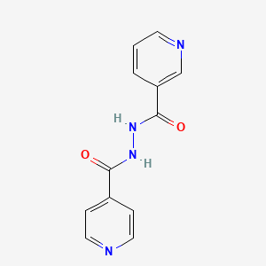 molecular formula C12H10N4O2 B2612695 N'-(pyridin-4-ylcarbonyl)pyridine-3-carbohydrazide CAS No. 15033-22-4