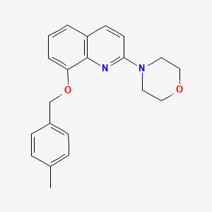 molecular formula C21H22N2O2 B2612706 4-(8-((4-甲基苄基)氧基)喹啉-2-基)吗啉 CAS No. 941989-47-5