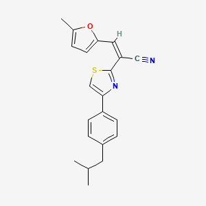 (Z)-2-(4-(4-isobutylphenyl)thiazol-2-yl)-3-(5-methylfuran-2-yl)acrylonitrile