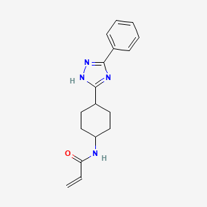 molecular formula C17H20N4O B2612709 N-[4-(3-Phenyl-1H-1,2,4-triazol-5-yl)cyclohexyl]prop-2-enamide CAS No. 2283355-99-5