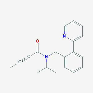 molecular formula C19H20N2O B2612710 N-Propan-2-yl-N-[(2-pyridin-2-ylphenyl)methyl]but-2-ynamide CAS No. 2411242-64-1
