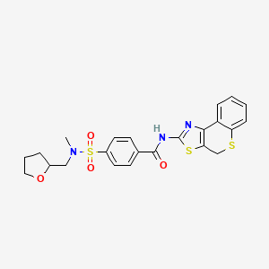 molecular formula C23H23N3O4S3 B2612716 4-(N-甲基-N-((四氢呋喃-2-基)甲基)磺酰胺基)-N-(4H-噻吩并[4,3-d]噻唑-2-基)苯甲酰胺 CAS No. 896027-10-4