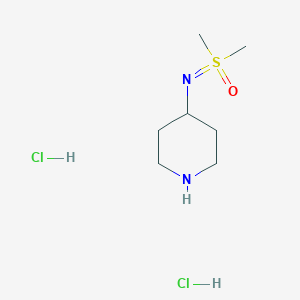 molecular formula C7H18Cl2N2OS B2612718 Dimethyl[(piperidin-4-yl)imino]-lambda6-sulfanone dihydrochloride CAS No. 2344685-36-3