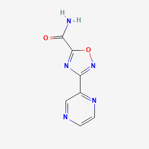 molecular formula C7H5N5O2 B2612725 3-(Pyrazin-2-yl)-1,2,4-oxadiazole-5-carboxamide CAS No. 1226436-67-4