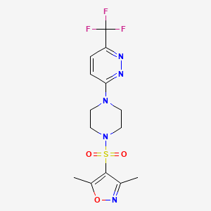 3-{4-[(3,5-Dimethyl-1,2-oxazol-4-yl)sulfonyl]piperazin-1-yl}-6-(trifluoromethyl)pyridazine