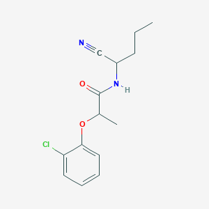molecular formula C14H17ClN2O2 B2612733 2-(2-chlorophenoxy)-N-(1-cyanobutyl)propanamide CAS No. 1311619-63-2