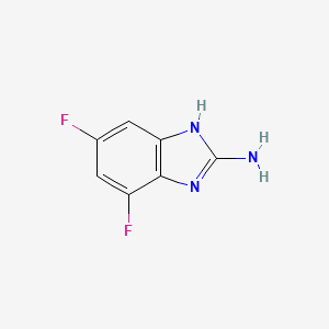 molecular formula C7H5F2N3 B2612745 4,6-difluoro-1H-benzimidazol-2-amine CAS No. 1388063-46-4