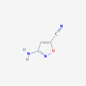 molecular formula C4H3N3O B2612748 3-氨基-1,2-恶唑-5-腈 CAS No. 1368187-62-5