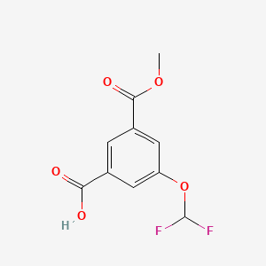 molecular formula C10H8F2O5 B2612749 5-Difluoromethoxy-isophthalic acid monomethyl ester CAS No. 869529-90-8