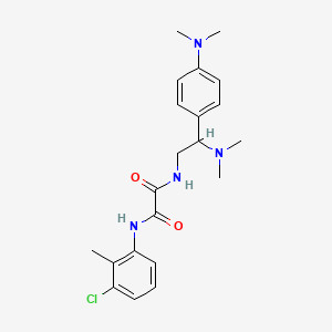 molecular formula C21H27ClN4O2 B2612758 N1-(3-氯-2-甲基苯基)-N2-(2-(二甲基氨基)-2-(4-(二甲基氨基)苯基)乙基)草酰胺 CAS No. 941975-80-0