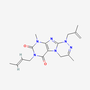 molecular formula C17H22N6O2 B2612759 7-[(E)-But-2-enyl]-3,9-dimethyl-1-(2-methylprop-2-enyl)-4H-purino[8,7-c][1,2,4]triazine-6,8-dione CAS No. 919027-41-1