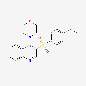 molecular formula C21H22N2O3S B2612763 4-[3-(4-Ethylphenyl)sulfonylquinolin-4-yl]morpholine CAS No. 899356-02-6