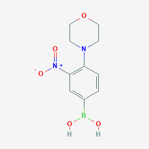 molecular formula C10H13BN2O5 B2612768 硼酸，B-[4-(4-吗啉基)-3-硝基苯基]- CAS No. 1610733-46-4