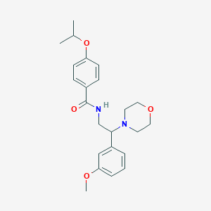 molecular formula C23H30N2O4 B2612770 4-异丙氧基-N-(2-(3-甲氧基苯基)-2-吗啉乙基)苯甲酰胺 CAS No. 941896-28-2