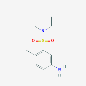 molecular formula C11H18N2O2S B2612773 5-amino-N,N-diethyl-2-methylbenzene-1-sulfonamide CAS No. 52236-76-7