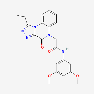 molecular formula C21H21N5O4 B2612775 N-(3,5-dimethoxyphenyl)-2-(1-ethyl-4-oxo-[1,2,4]triazolo[4,3-a]quinoxalin-5(4H)-yl)acetamide CAS No. 1358275-42-9