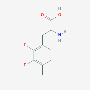 molecular formula C10H11F2NO2 B2612776 2-氨基-3-(2,3-二氟-4-甲基苯基)丙酸 CAS No. 1215491-30-7