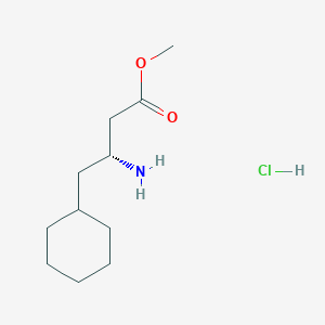 molecular formula C11H22ClNO2 B2612777 methyl (3R)-3-amino-4-cyclohexylbutanoate hydrochloride CAS No. 2173637-62-0