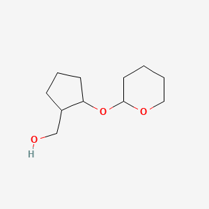 molecular formula C11H20O3 B2612779 [2-(氧杂环-2-氧基)环戊基]甲醇 CAS No. 53229-74-6