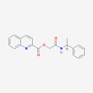 [(1-Phenylethyl)carbamoyl]methyl quinoline-2-carboxylate