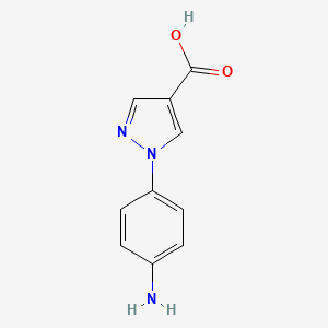 molecular formula C10H9N3O2 B2612788 1-(4-aminophenyl)-1H-pyrazole-4-carboxylic acid CAS No. 1159694-35-5