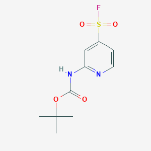 molecular formula C10H13FN2O4S B2612792 Tert-butyl N-(4-fluorosulfonylpyridin-2-yl)carbamate CAS No. 2168453-55-0
