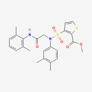 molecular formula C24H26N2O5S2 B2612811 Methyl 3-[(3,4-dimethylphenyl){2-[(2,6-dimethylphenyl)amino]-2-oxoethyl}sulfamoyl]thiophene-2-carboxylate CAS No. 941918-94-1