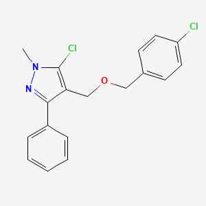 4-chlorobenzyl (5-chloro-1-methyl-3-phenyl-1H-pyrazol-4-yl)methyl ether