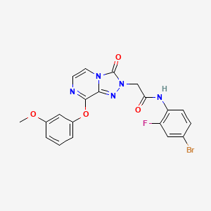 B2612841 N-(4-bromo-2-fluorophenyl)-2-(8-(3-methoxyphenoxy)-3-oxo-[1,2,4]triazolo[4,3-a]pyrazin-2(3H)-yl)acetamide CAS No. 1251675-95-2