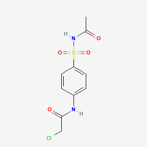 molecular formula C10H11ClN2O4S B2612842 N-[4-(乙酰磺酰基)苯基]-2-氯乙酰胺 CAS No. 97433-27-7