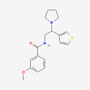 3-methoxy-N-(2-(pyrrolidin-1-yl)-2-(thiophen-3-yl)ethyl)benzamide
