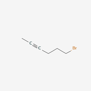 molecular formula C6H9Br B2612857 6-溴-2-己炔 CAS No. 55402-12-5