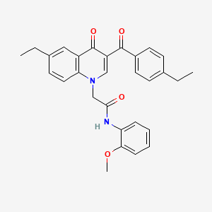 2-[6-ethyl-3-(4-ethylbenzoyl)-4-oxoquinolin-1(4H)-yl]-N-(2-methoxyphenyl)acetamide